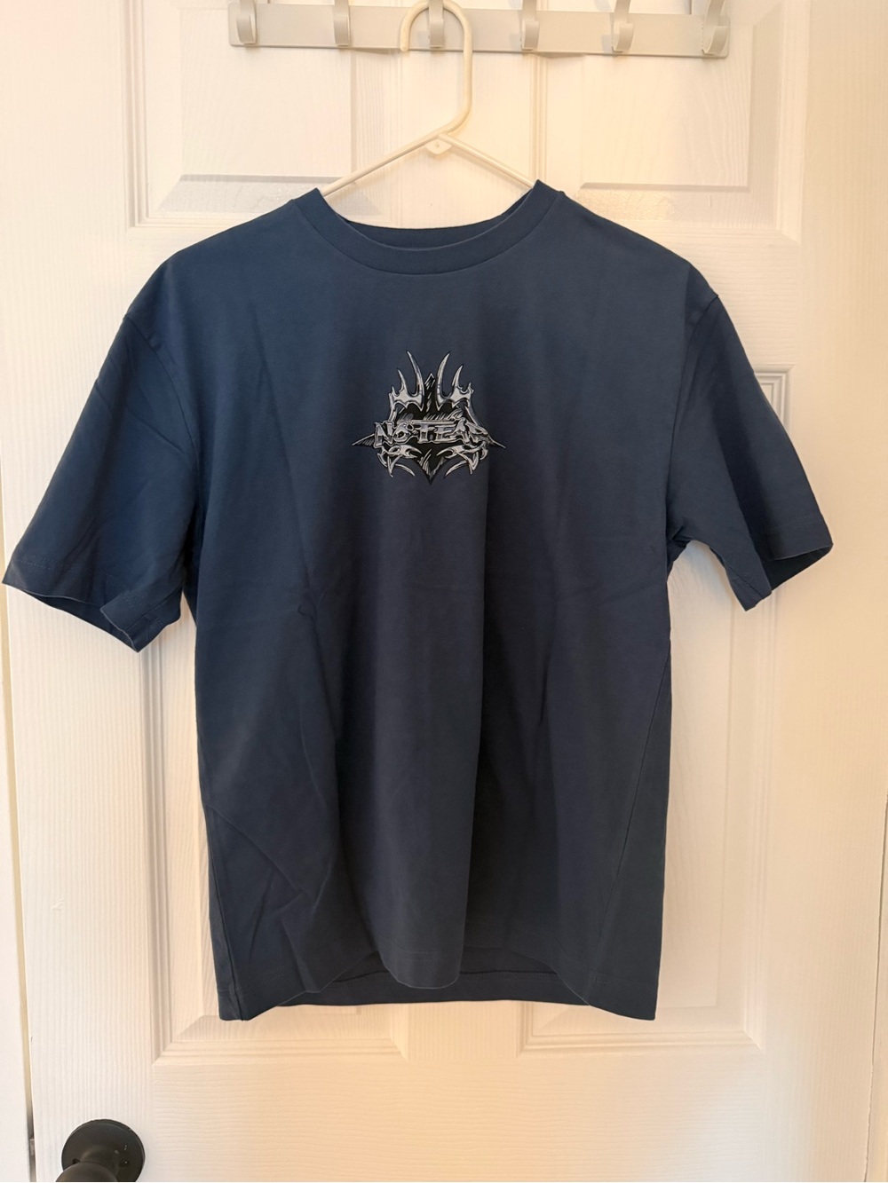 Hollister Navy Short Sleeve Crewneck with Center Graphic